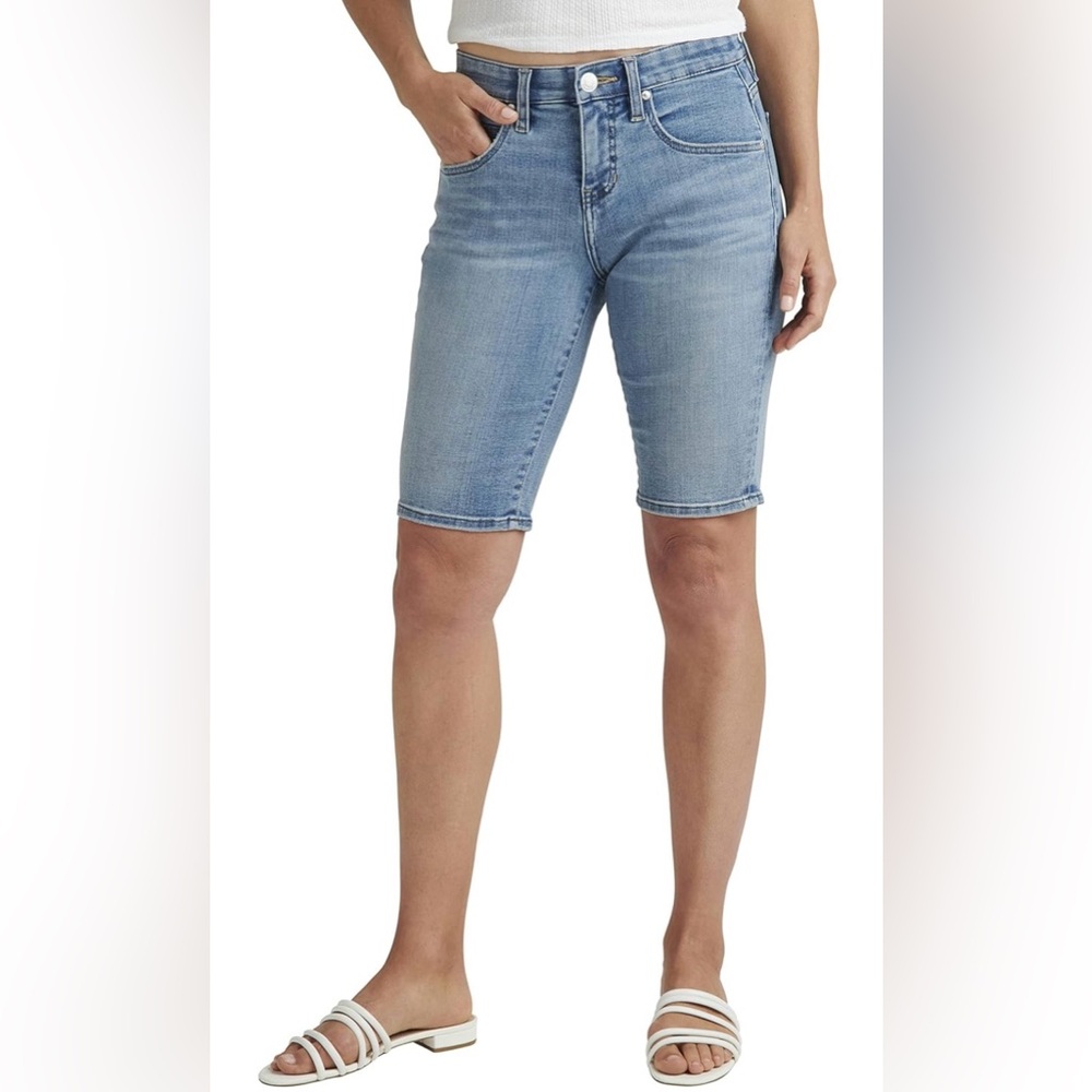 JAG Jeans Womens Cecilia Mid Rise Bermuda Short, size 14